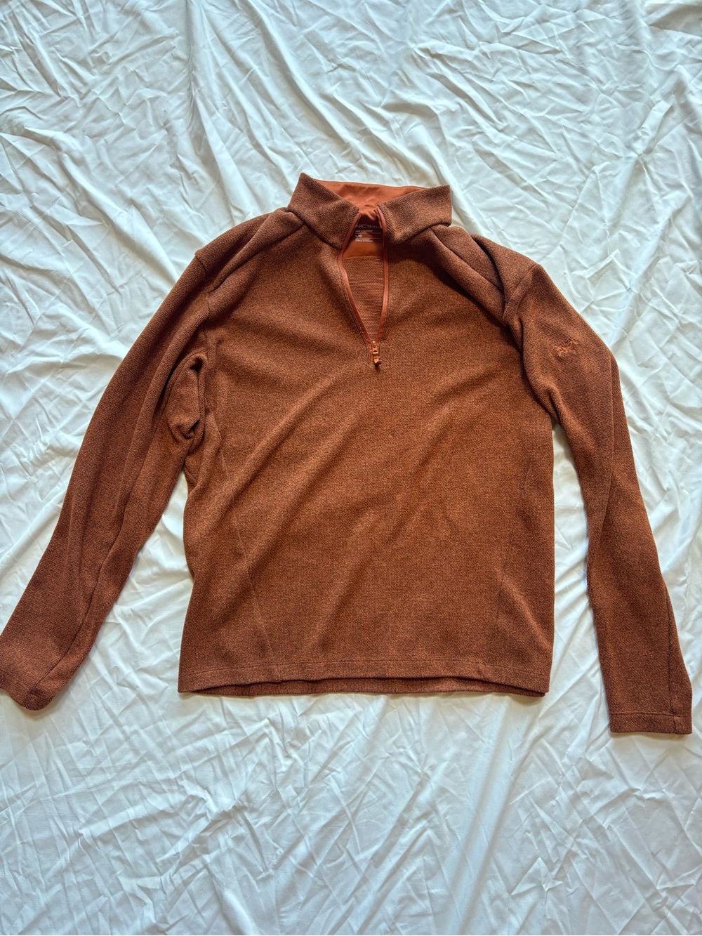 Arc'teryx Men's Quarter-Zip Fleece in Rust Orange